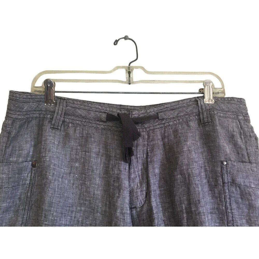 Horny Toad Linen Shorts Women's Size 10 Charcoal Gray Lightweight Lithe NEW NWT